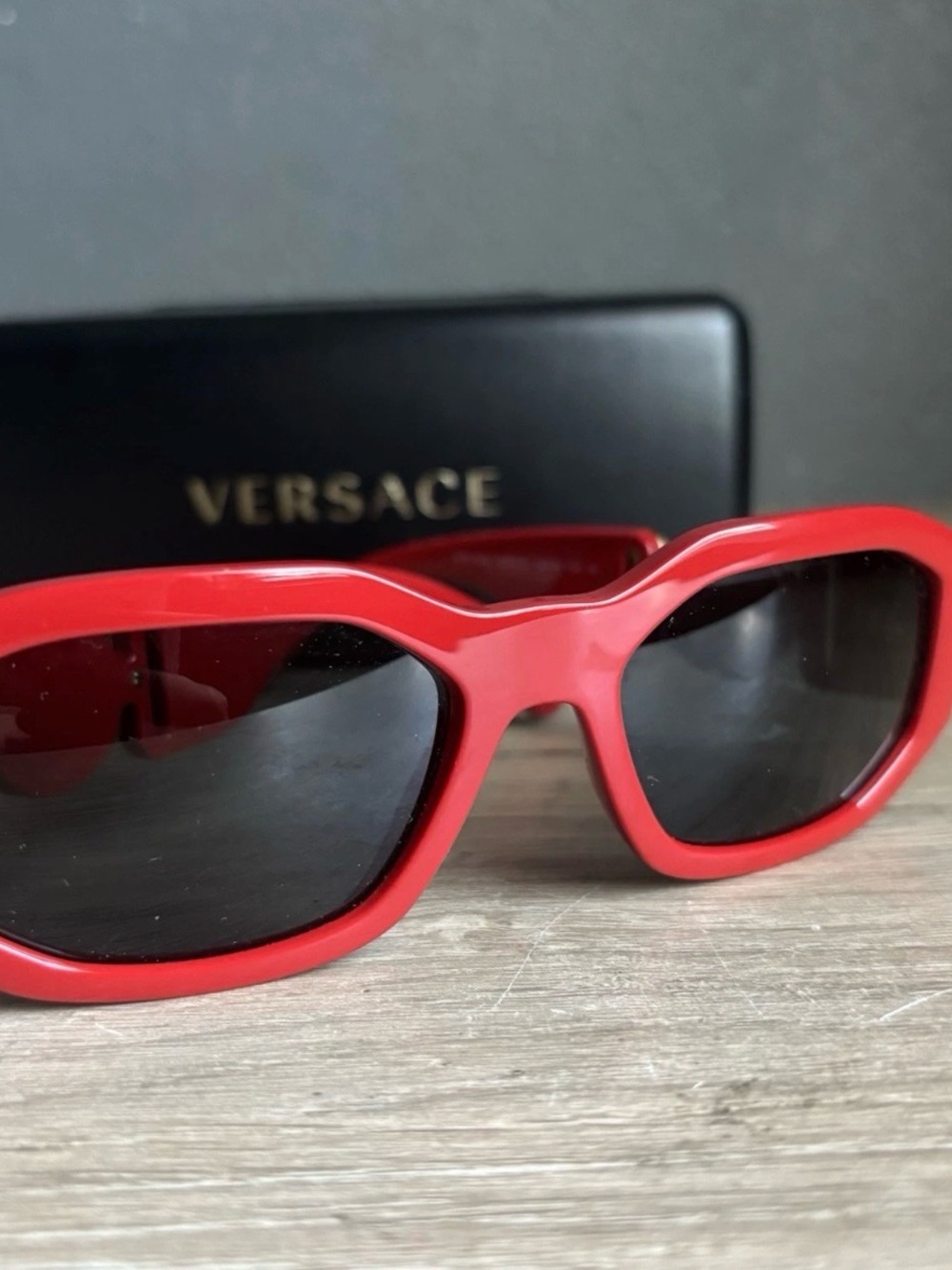 VERSACE VE4361 533087 Red/Grey 5153-18-140 Sunglasses Authentic